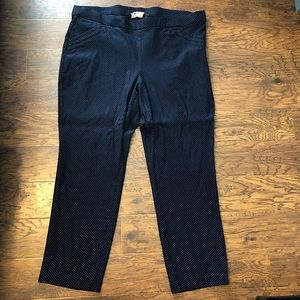 Briggs Navy Blue and white polka dot pants
